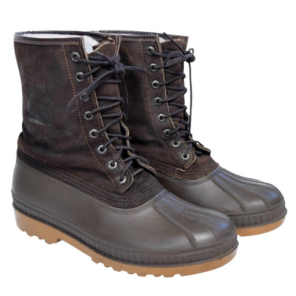 Vintage Sorel Ice Pac Boots Men's 9 Canada Rubber Duck Winter Snow Flex Wear